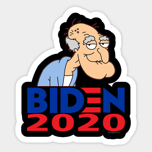 Creepy Joe Biden - President 2020 Sticker by RainingSpiders